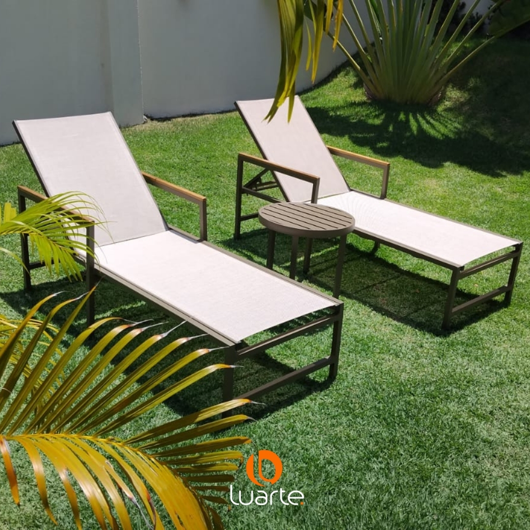 Kit com 2 Espreguiçadeiras